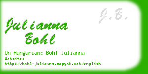 julianna bohl business card